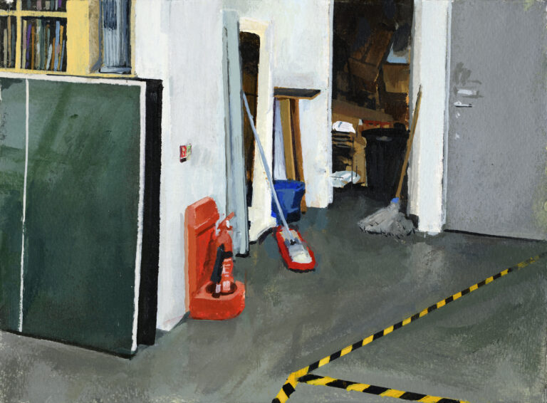 Studio interior I by Paul Regan, Acrylic on paper