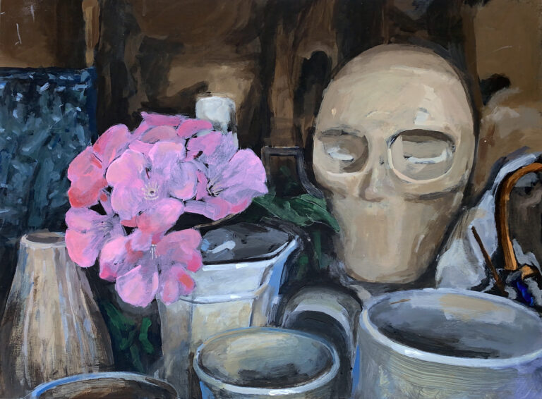 Still life cupboard by Paul Regan, Acrylic on board